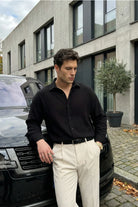 Yurin Erkek Premium Müslin %100 Pamuk Oversize Uzun Kollu Gömlek - Livio Ferri